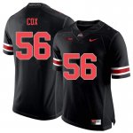 NCAA Ohio State Buckeyes Men's #56 Aaron Cox Blackout Nike Football College Jersey LZC1245GU